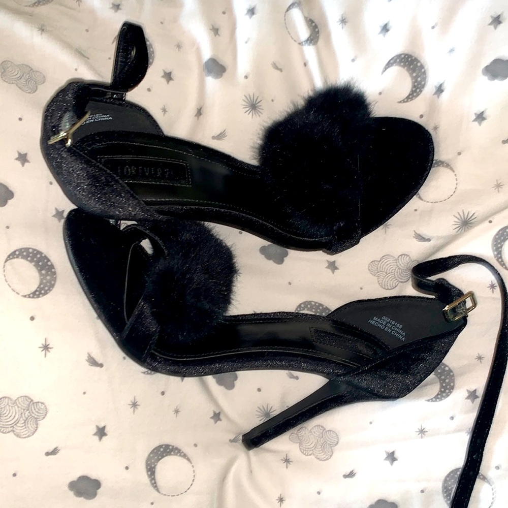 black high heels